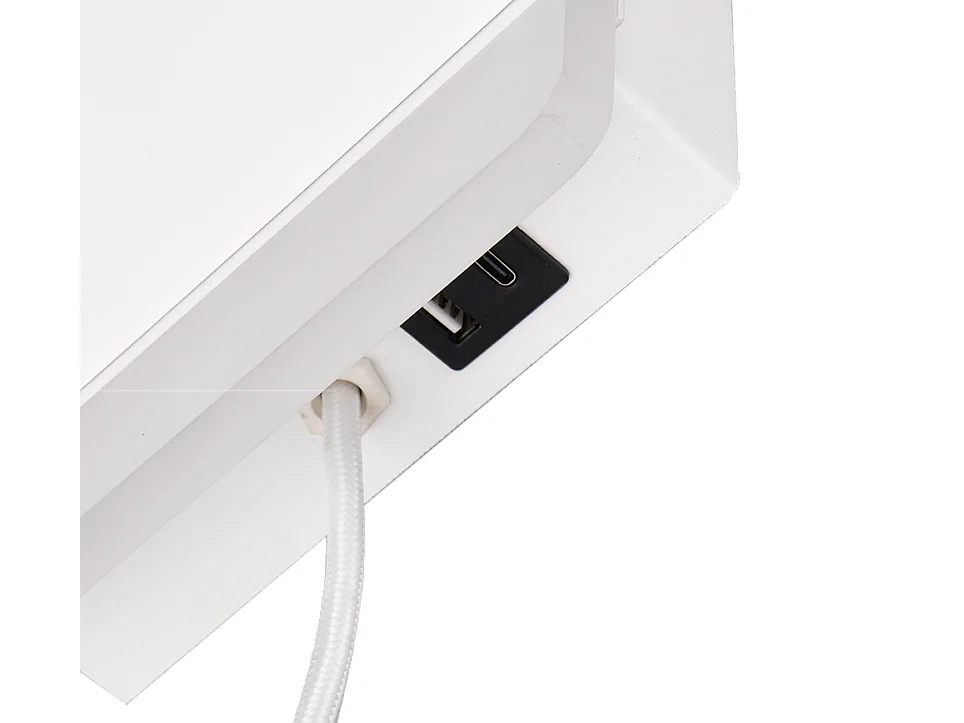 Applique LED, metallo, bianco opaco, 16x20x14 cm, Fairfield