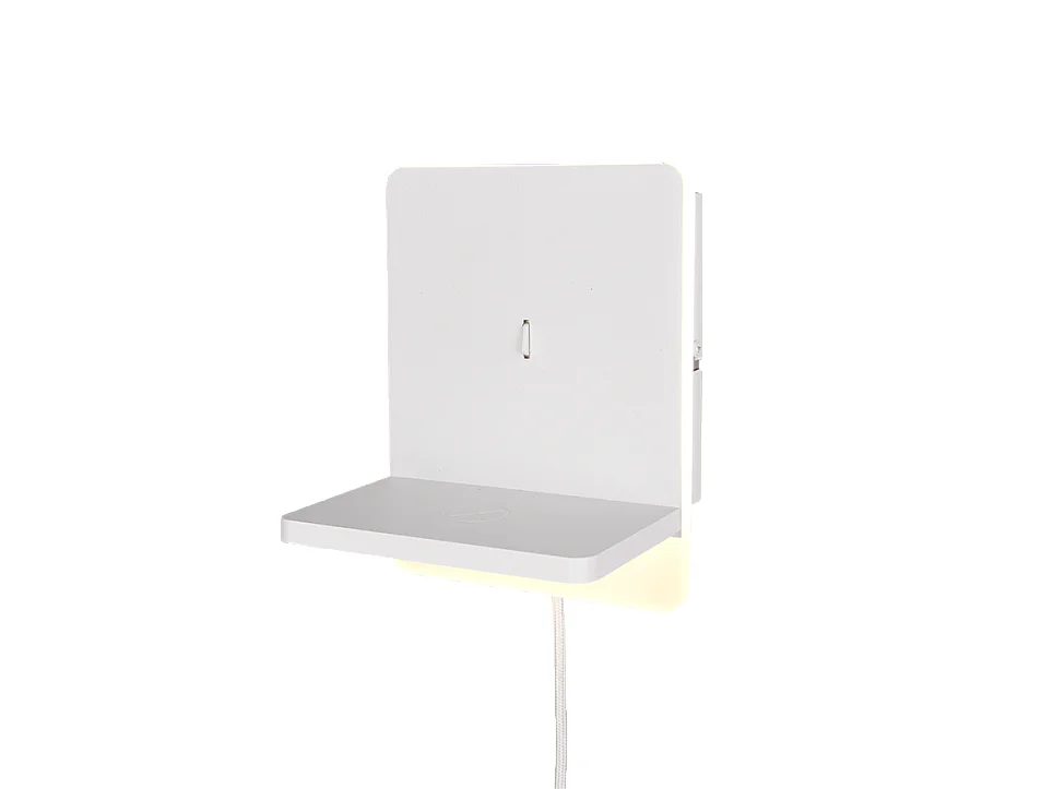Applique LED, metallo, bianco opaco, 16x20x14 cm, Fairfield