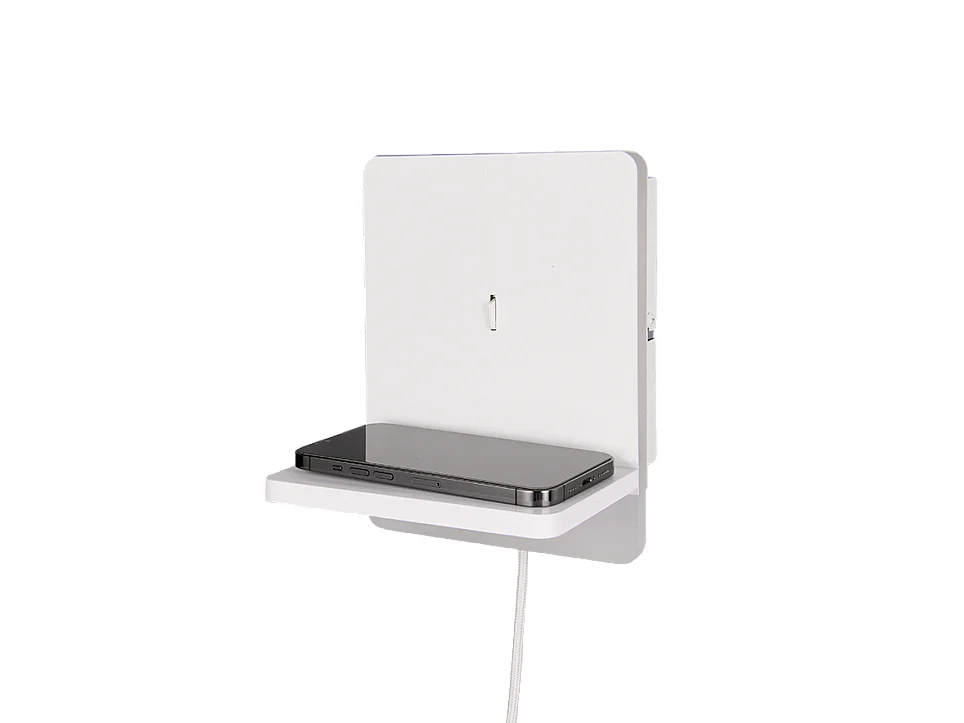 Applique LED, metallo, bianco opaco, 16x20x14 cm, Fairfield