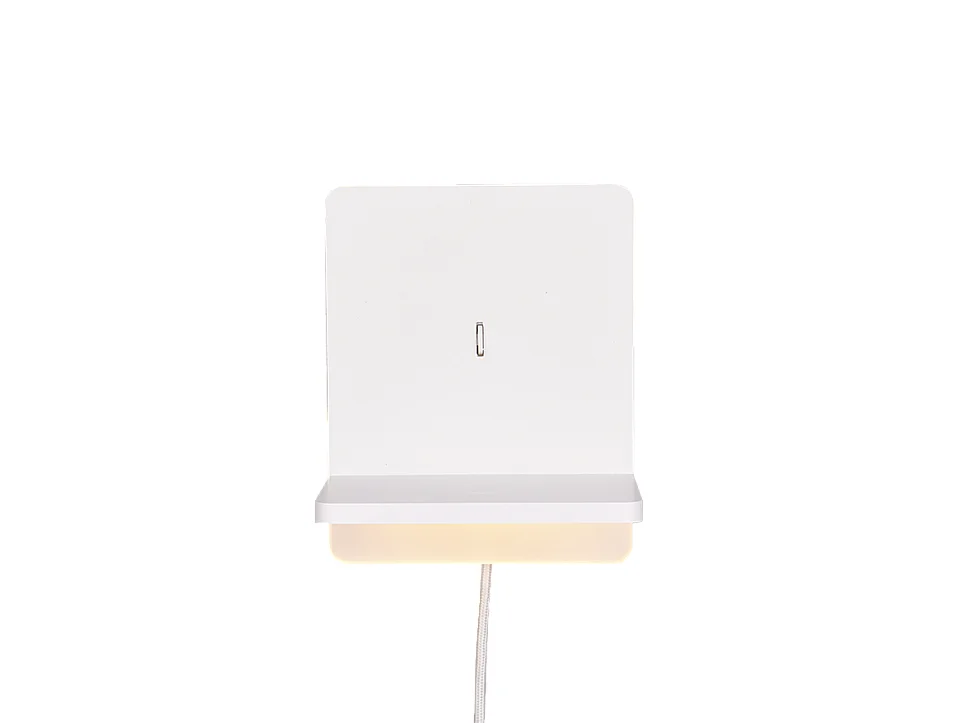 Applique LED, metallo, bianco opaco, 16x20x14 cm, Fairfield