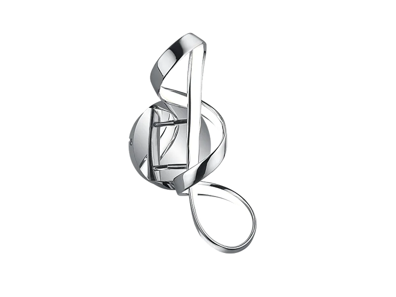 Applique LED, metallo, cromo, 22x40x17,5 cm, Perugia