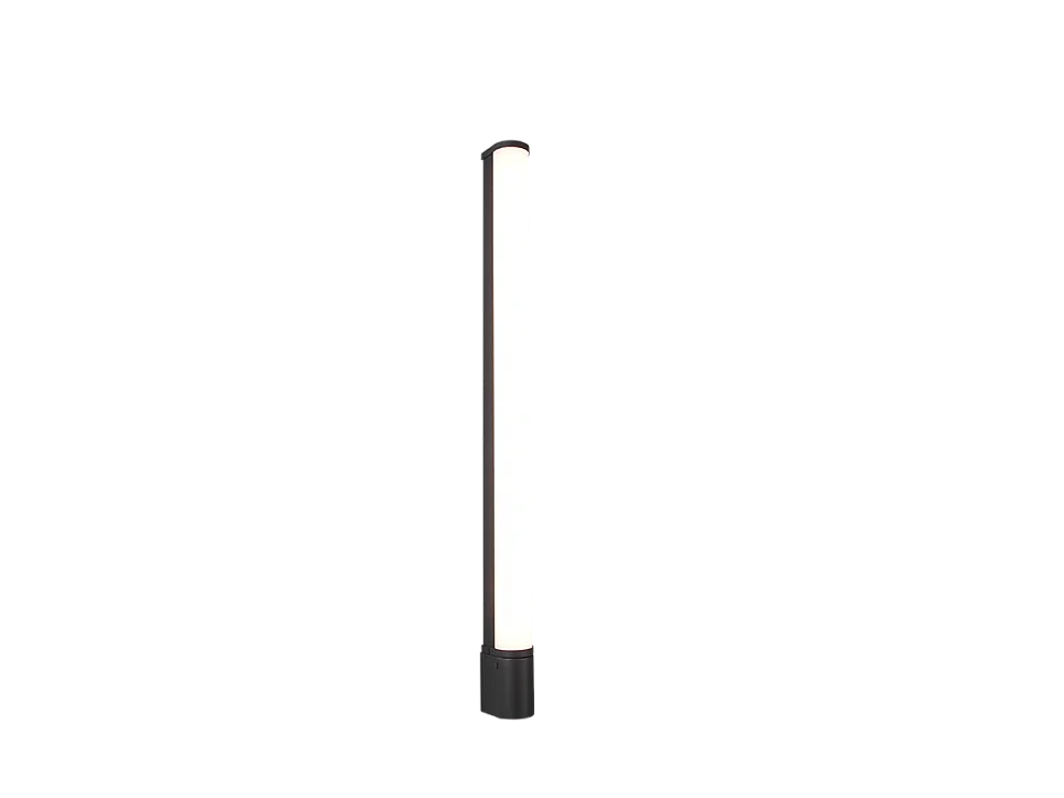 Applique LED, plastica, nero opaco, 79x5,5x7 cm, Piera