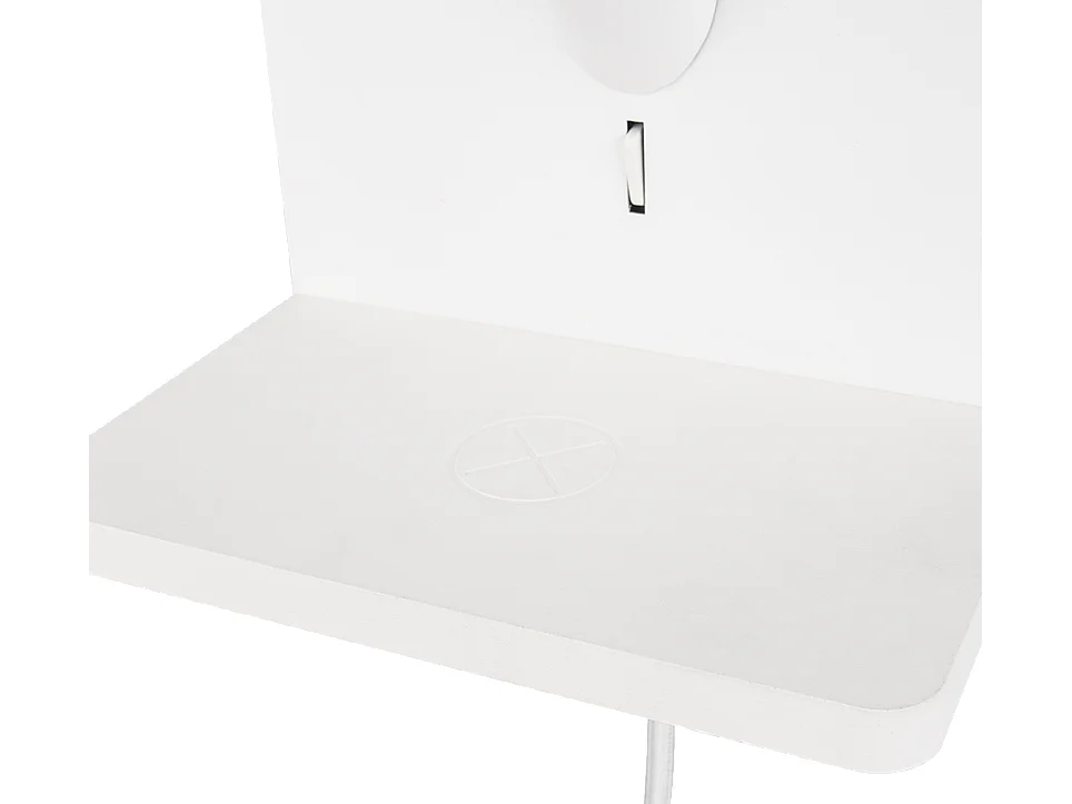 Applique, metallo, bianco opaco, 16x31x18 cm, Comfort