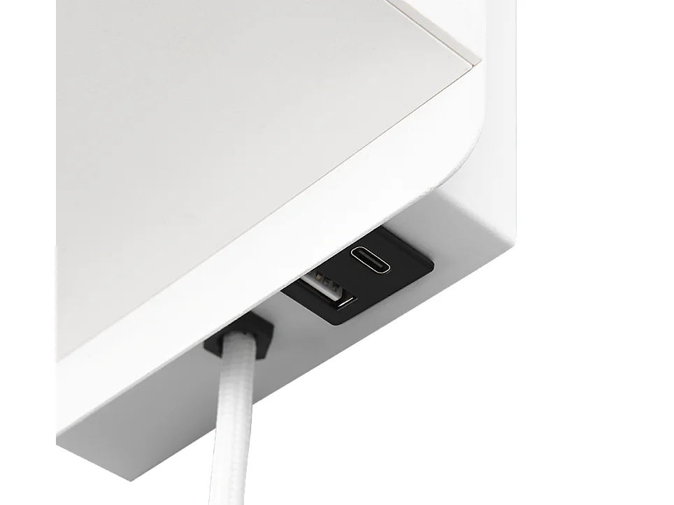 Applique, metallo, bianco opaco, 16x31x18 cm, Comfort