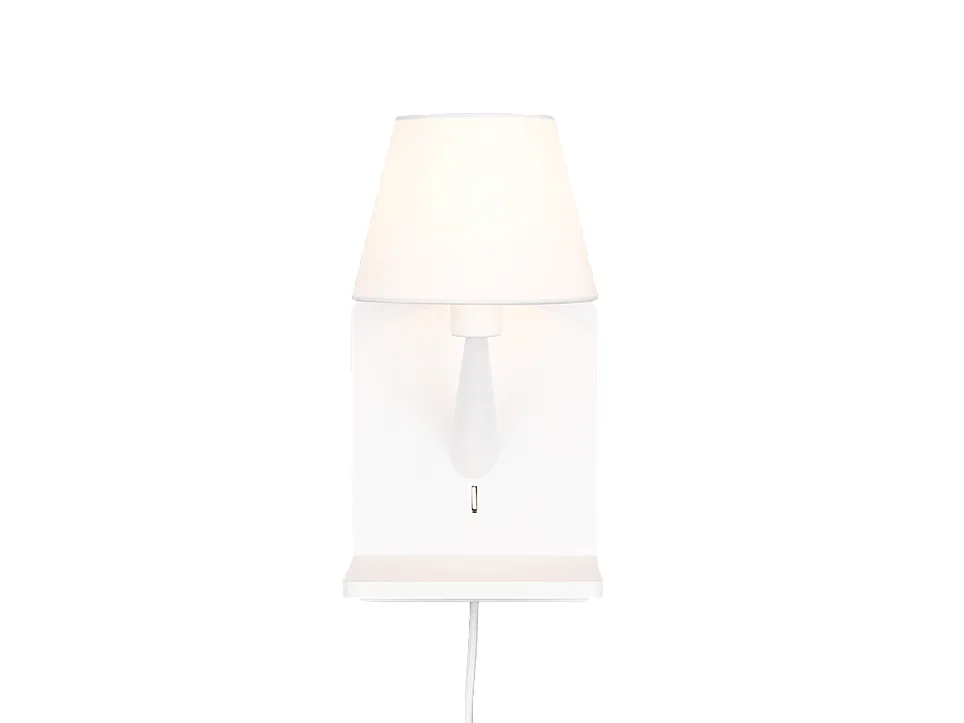 Applique, metallo, bianco opaco, 16x31x18 cm, Comfort