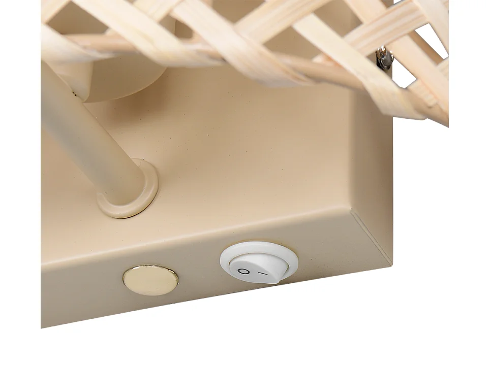 Applique, metallo, beige, 19x19x10,5 cm, Bina