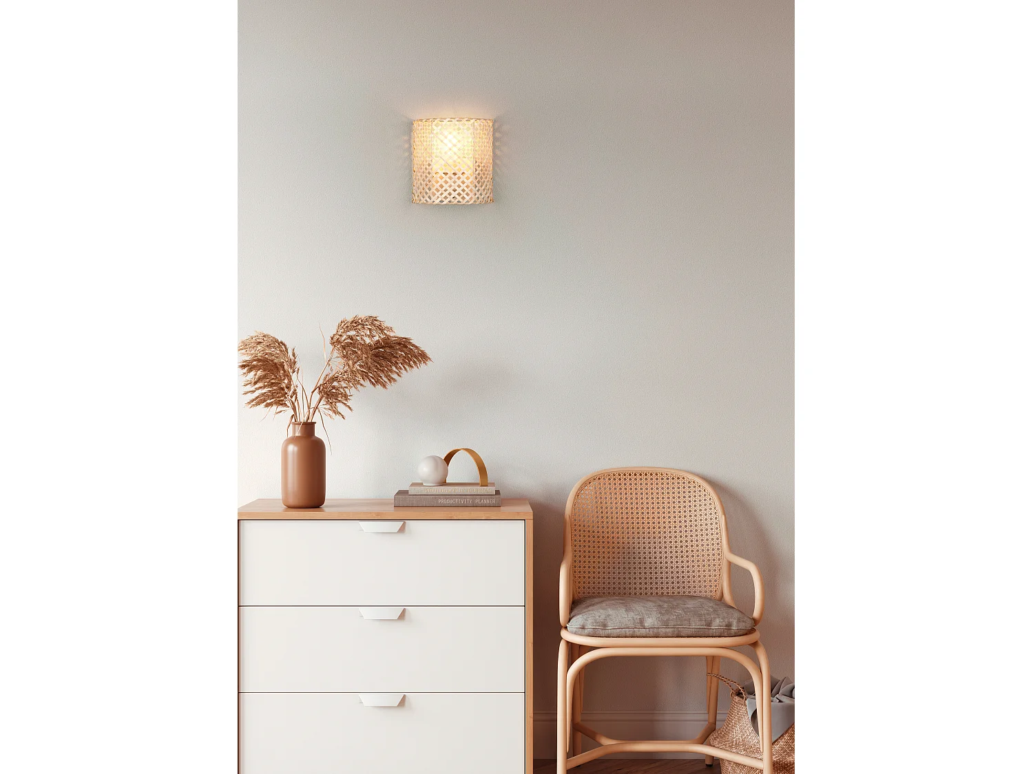 Wandlamp BINA - 0x0x19 cm - Beige