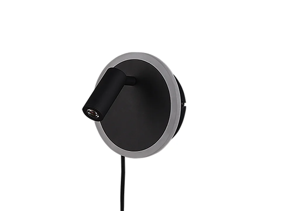 Applique LED, metallo, nero opaco, 15x15x12 cm, Jordan