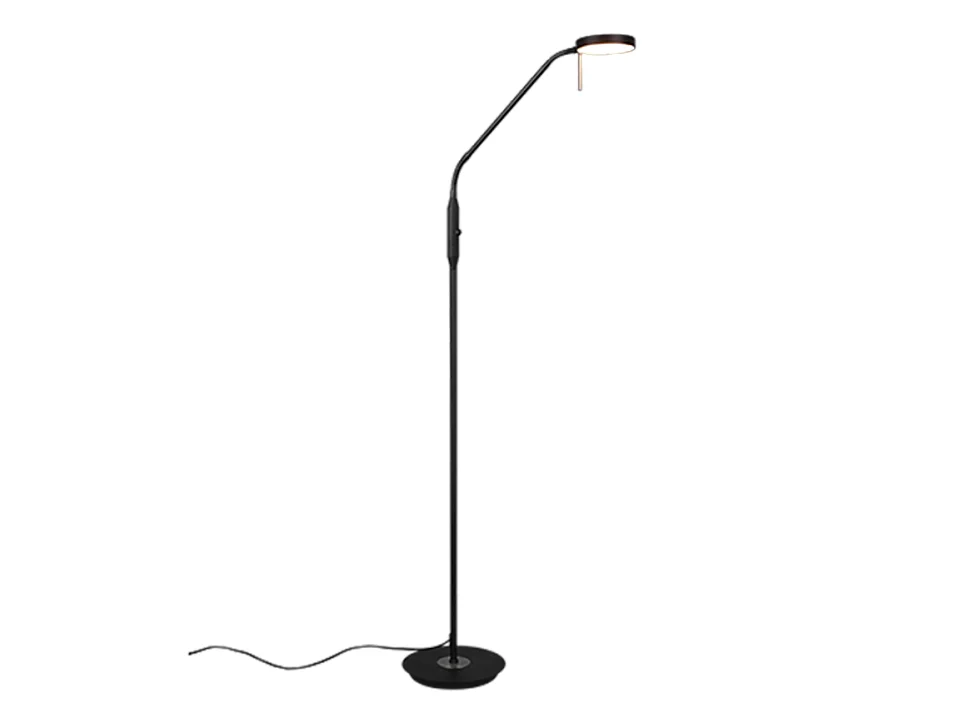 Piantana LED, metallo, nero opaco, 25x145x50 cm, Monza