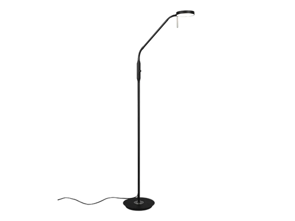 Piantana LED, metallo, nero opaco, 25x145x50 cm, Monza