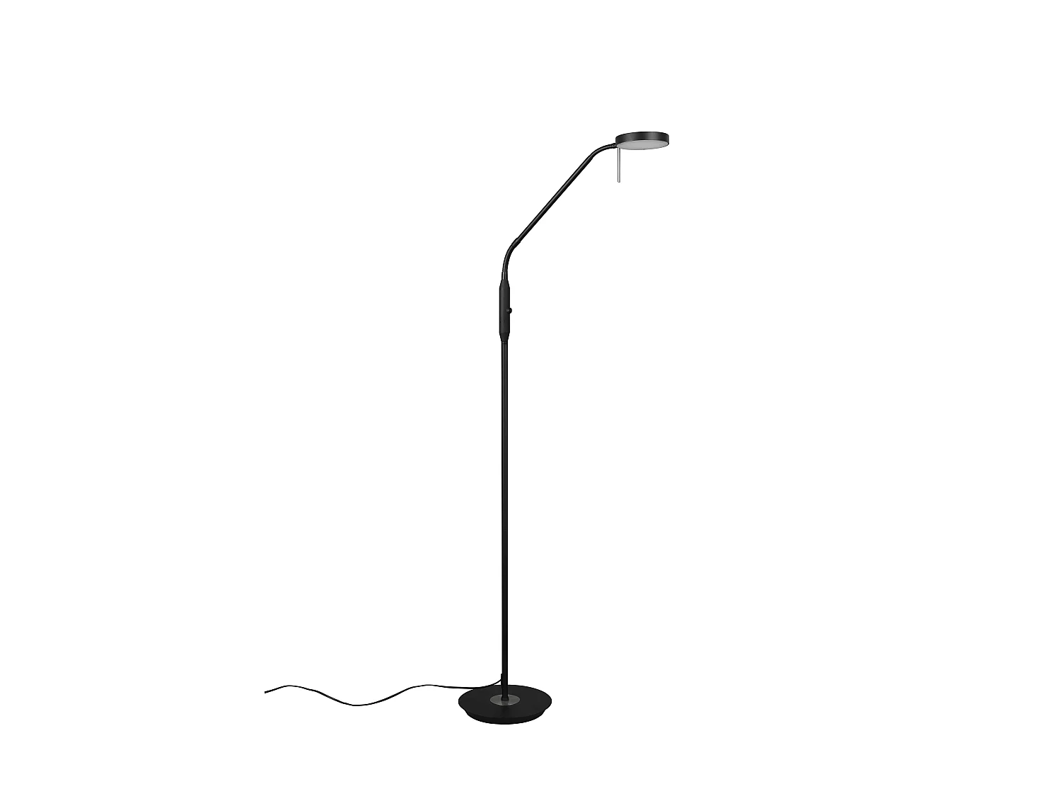 Piantana LED, metallo, nero opaco, 25x145x50 cm, Monza