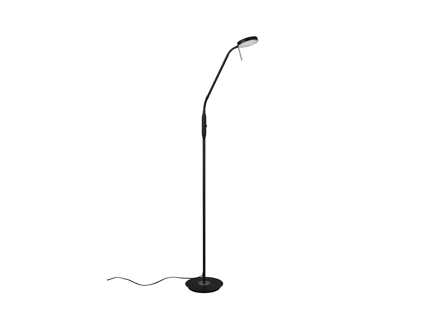 Piantana LED, metallo, nero opaco, 25x145x50 cm, Monza
