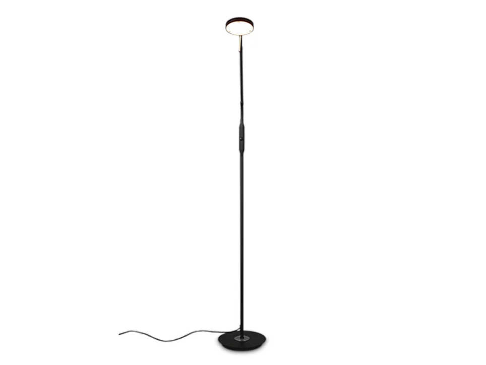 Piantana LED, metallo, nero opaco, 25x145x50 cm, Monza