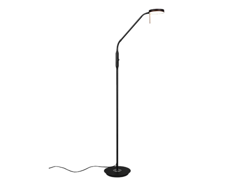 Piantana LED, metallo, nero opaco, 25x145x50 cm, Monza