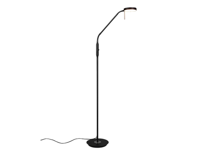 Piantana LED, metallo, nero opaco, 25x145x50 cm, Monza