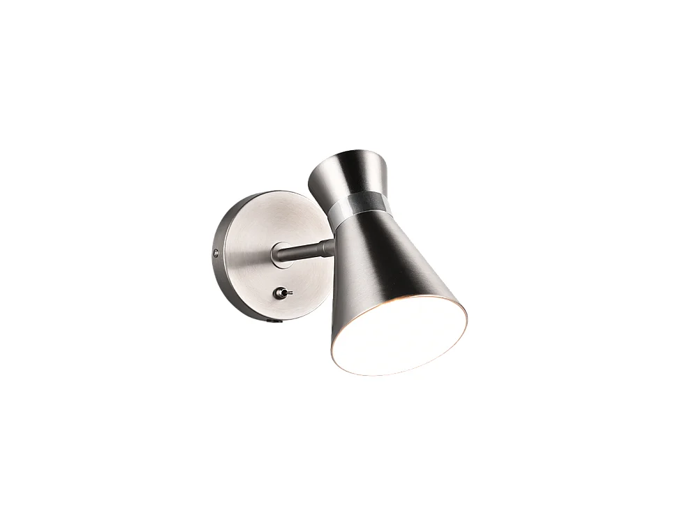 Applique, metallo, nichel opaco, 11,5x16,5x29,2 cm, Enzo