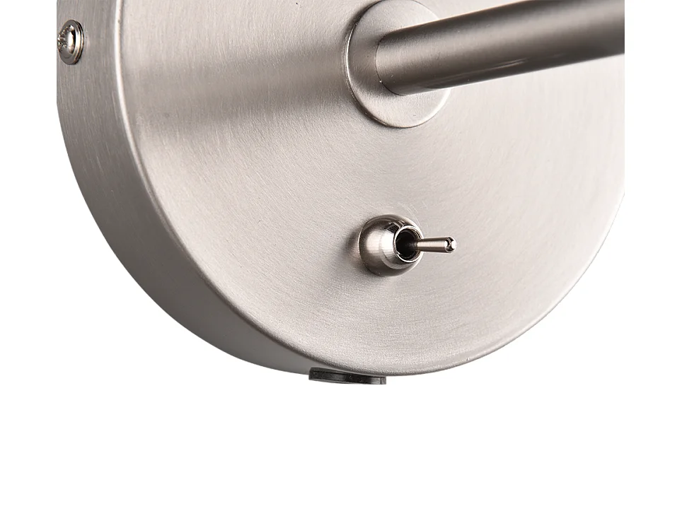 Applique, metallo, nichel opaco, 11,5x16,5x29,2 cm, Enzo