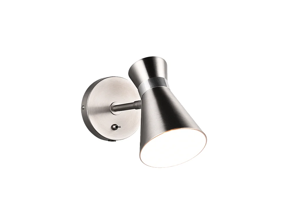 Applique, metallo, nichel opaco, 11,5x16,5x29,2 cm, Enzo