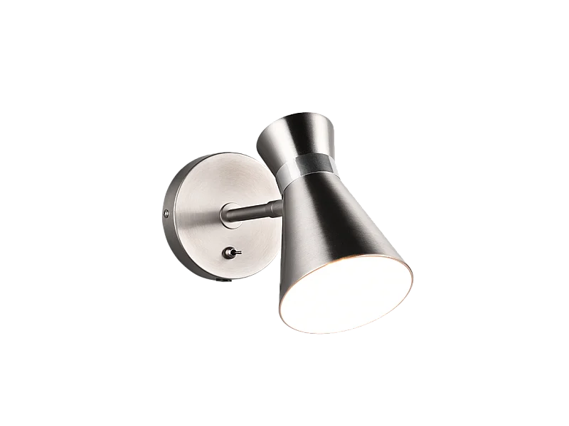 Applique, metallo, nichel opaco, 11,5x16,5x29,2 cm, Enzo