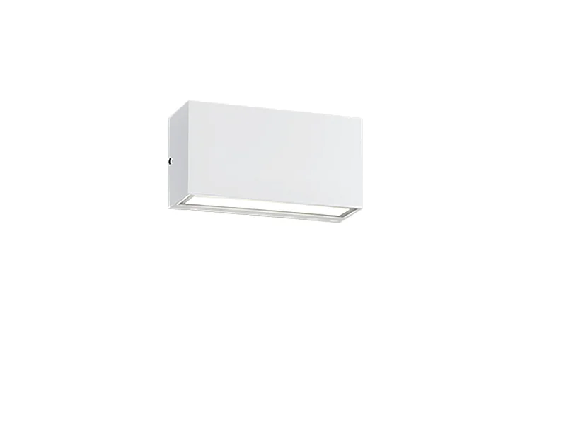 Applique LED, alluminio, bianco opaco, 14x5x7 cm, Trent