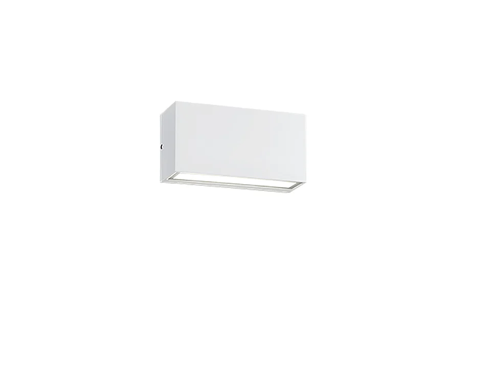 Applique LED, alluminio, bianco opaco, 14x5x7 cm, Trent
