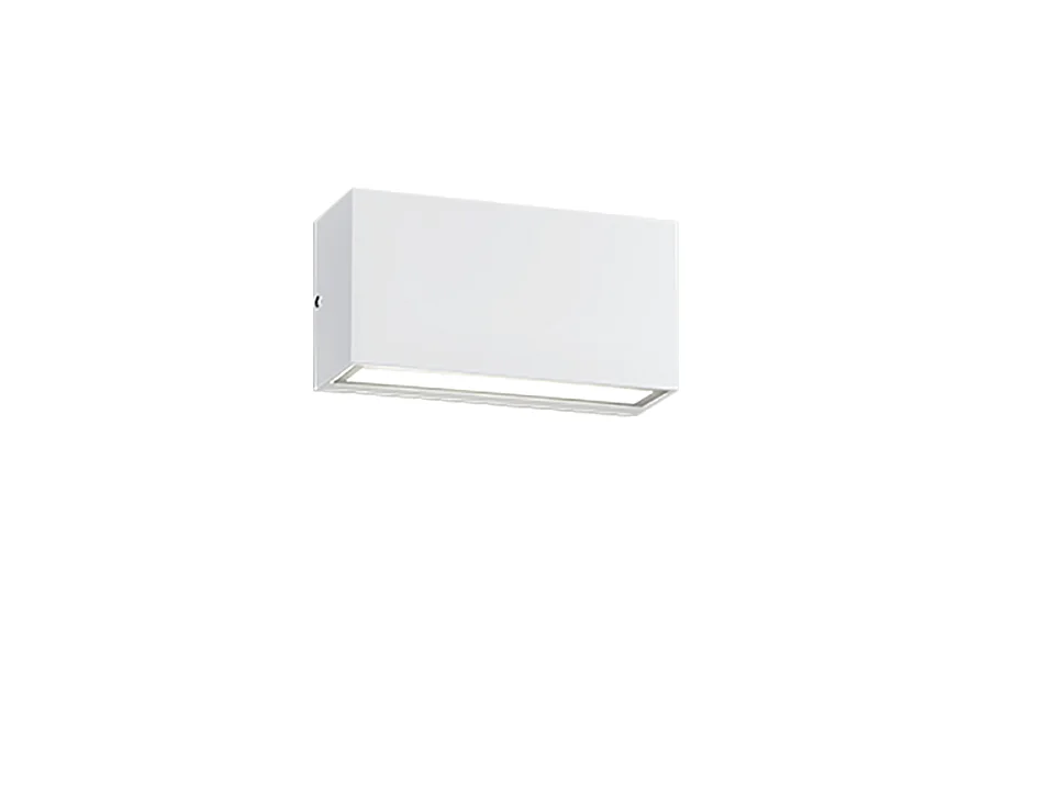 Applique LED, alluminio, bianco opaco, 14x5x7 cm, Trent