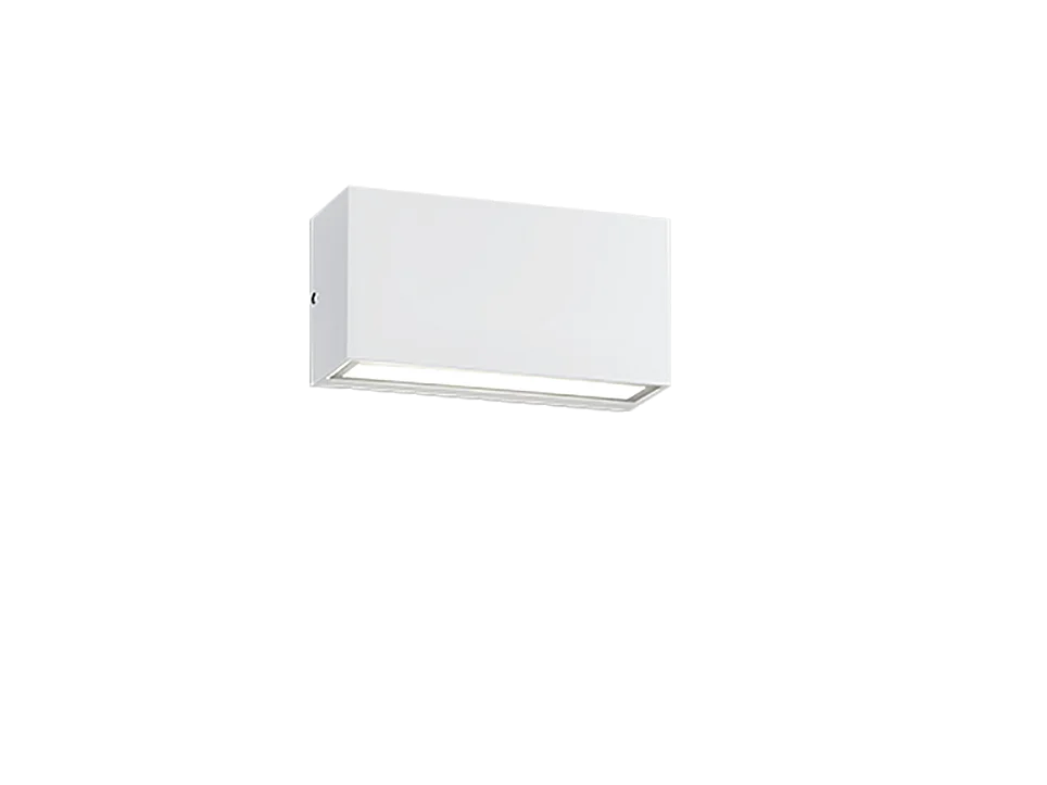 Applique LED, alluminio, bianco opaco, 14x5x7 cm, Trent