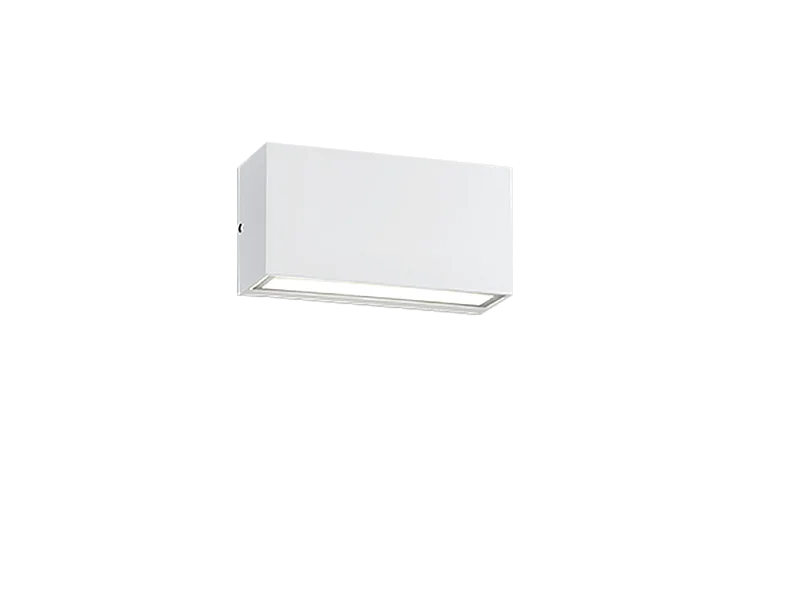 Applique LED, alluminio, bianco opaco, 14x5x7 cm, Trent