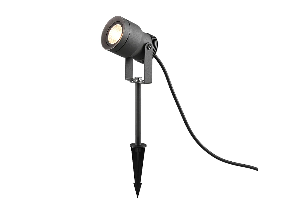 Faretto da esterno LED, alluminio, antracite, 8x42,5x11 cm, Mareb