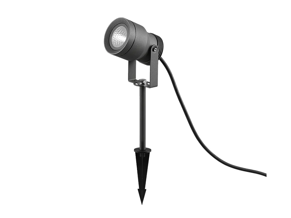 Faretto da esterno LED, alluminio, antracite, 8x42,5x11 cm, Mareb