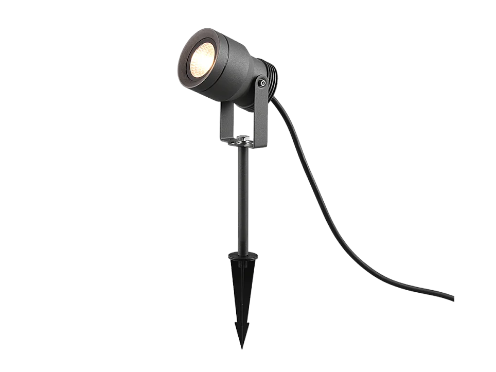 Faretto da esterno LED, alluminio, antracite, 8x42,5x11 cm, Mareb