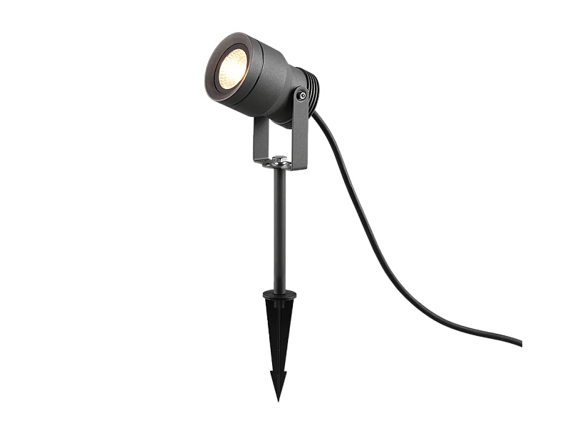 Faretto da esterno LED, alluminio, antracite, 8x42,5x11 cm, Mareb
