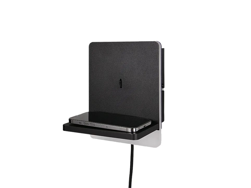 Applique LED, metallo, nero opaco, 16x20x14 cm, Fairfield