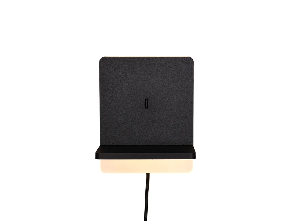 Applique LED, metallo, nero opaco, 16x20x14 cm, Fairfield