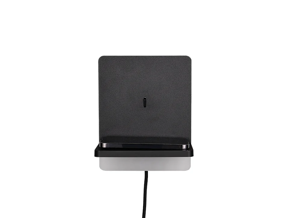 Applique LED, metallo, nero opaco, 16x20x14 cm, Fairfield