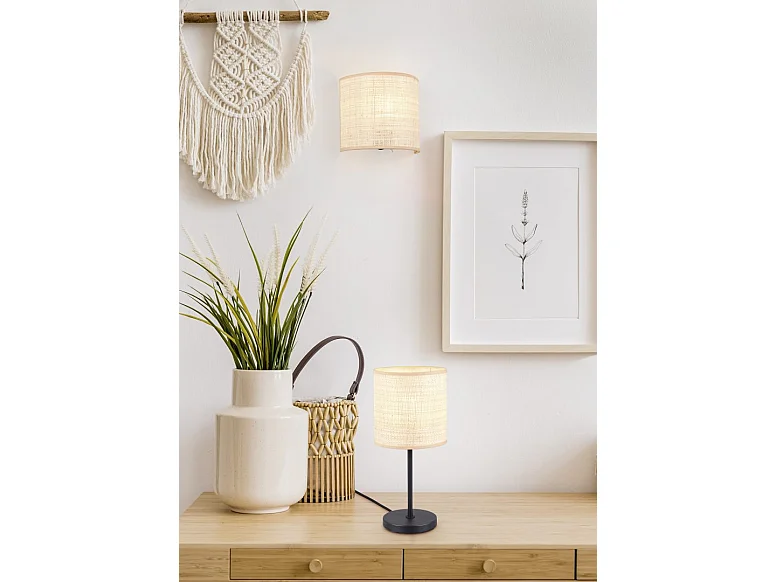 Applique, metallo, nero opaco, 23x20,5x12 cm, Aimee