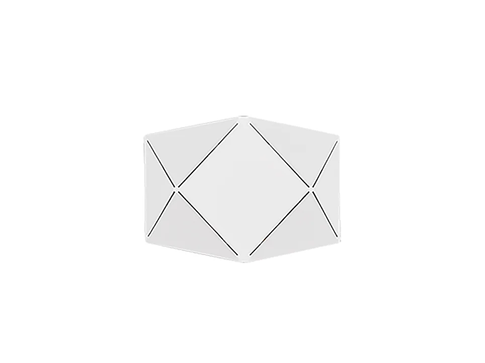Applique LED, metallo, bianco opaco, 18x13x6 cm, Zandor