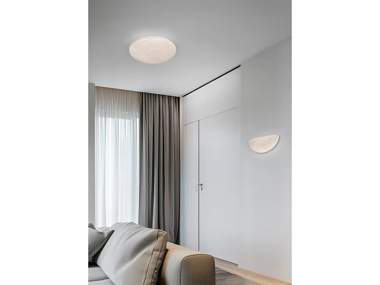 Applique LED, plastica, alabastro, 25,5x3,5x11,5 cm, Umbria