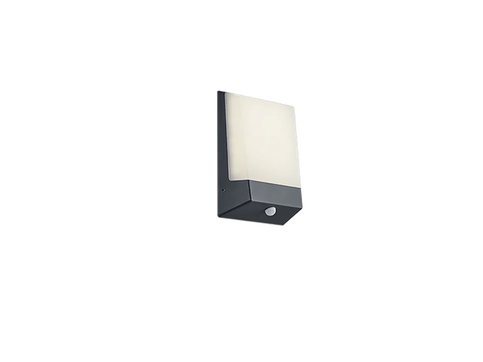 Applique LED, alluminio, antracite, 16,1x21,1x5,9 cm, Kasai