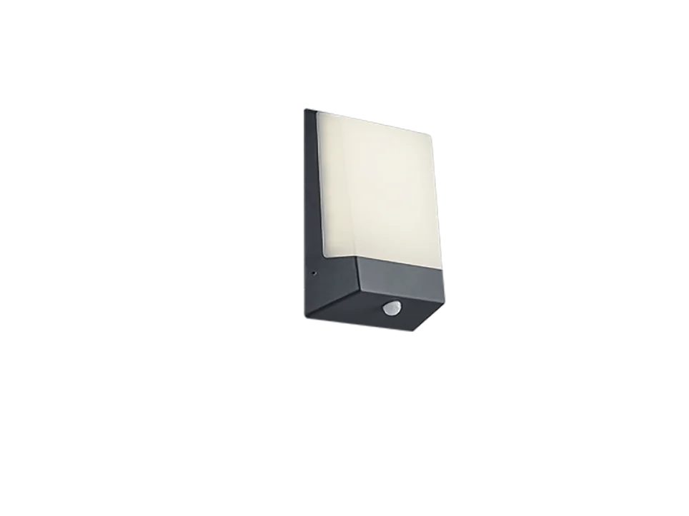 Applique LED, alluminio, antracite, 16,1x21,1x5,9 cm, Kasai