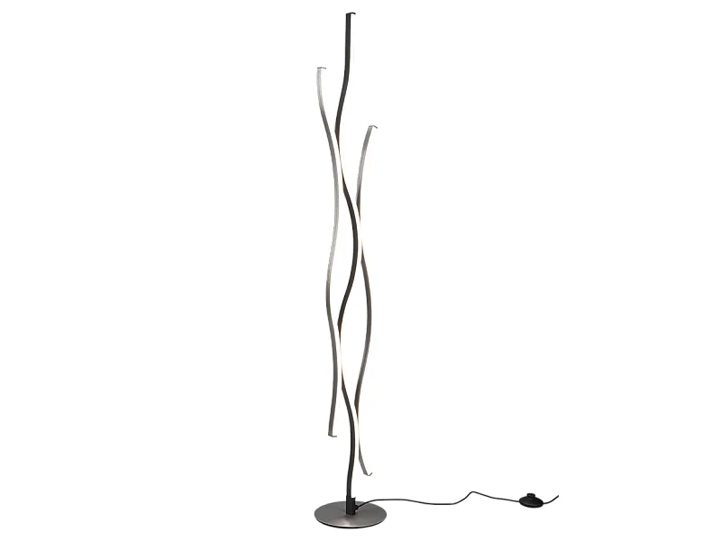 Piantana LED, metallo, alluminio, 20,5x138x20,5 cm, Blaze