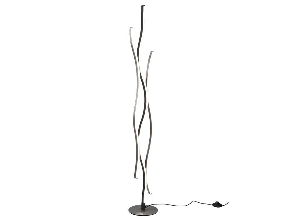 Piantana LED, metallo, alluminio, 20,5x138x20,5 cm, Blaze