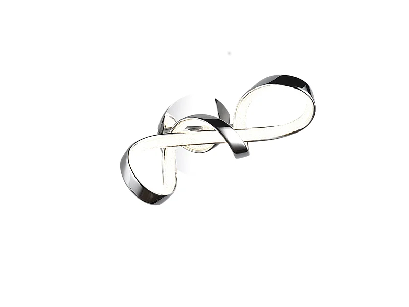 Applique LED, metallo, cromo, 22x40x17,5 cm, Padua