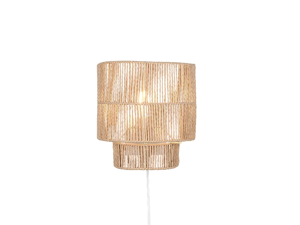 Applique, filato di carta, bianco opaco, 24,5x24,5x14 cm, Satna