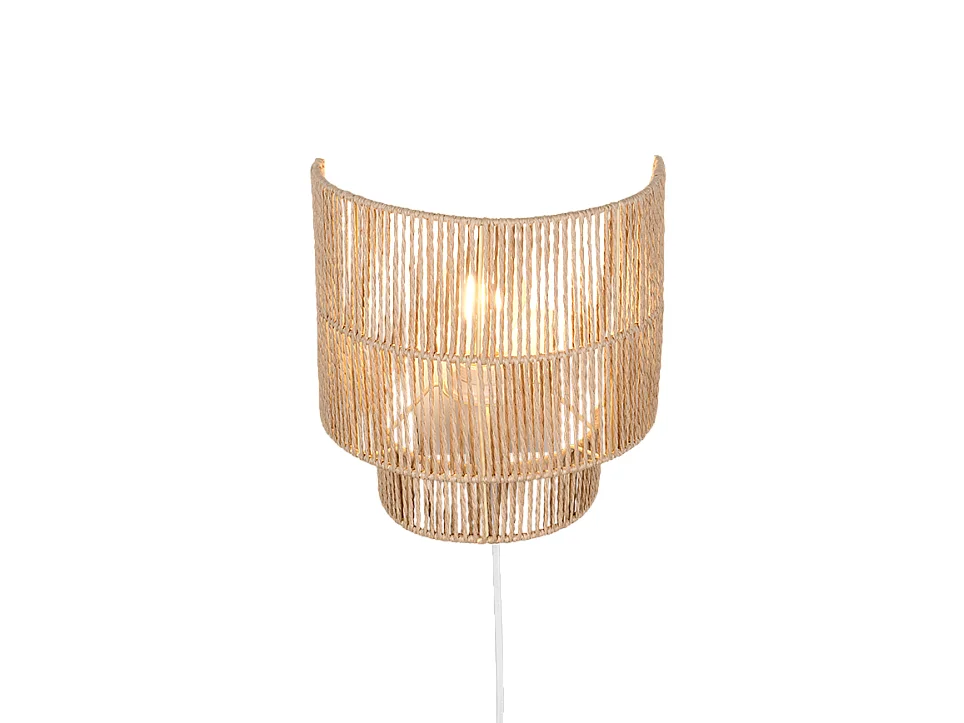 Applique, filato di carta, bianco opaco, 24,5x24,5x14 cm, Satna