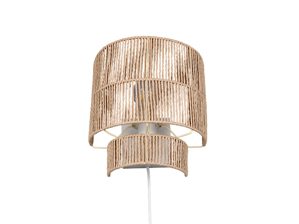 Applique, filato di carta, bianco opaco, 24,5x24,5x14 cm, Satna