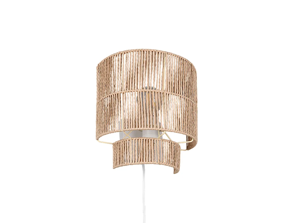 Applique, filato di carta, bianco opaco, 24,5x24,5x14 cm, Satna