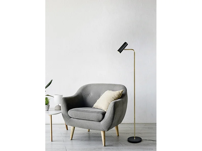 Piantana, metallo, ottone satinato, 23x151x39 cm, Marley