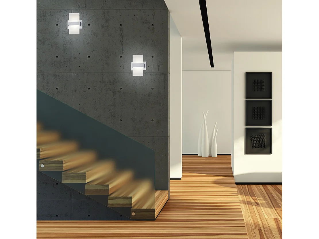 Applique LED, alluminio, , 13x18x9 cm, Platon