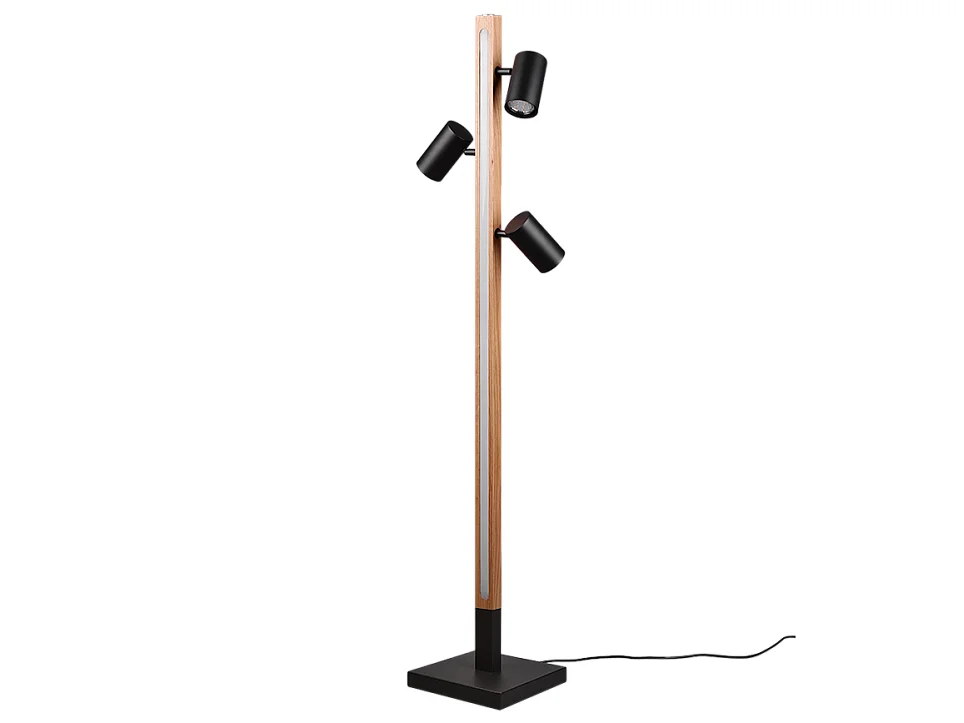 Piantana LED, metallo, nero opaco, 22x130x22 cm, Marley